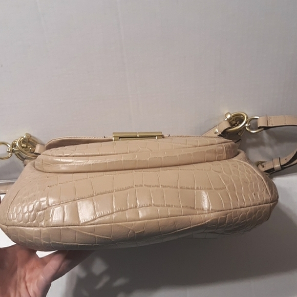 ☆NEW☆Gorgeous COACH "KRISTIN" Exotic Embossed Leather Convertible Hobo/Crossbody - Picture 7 of 8